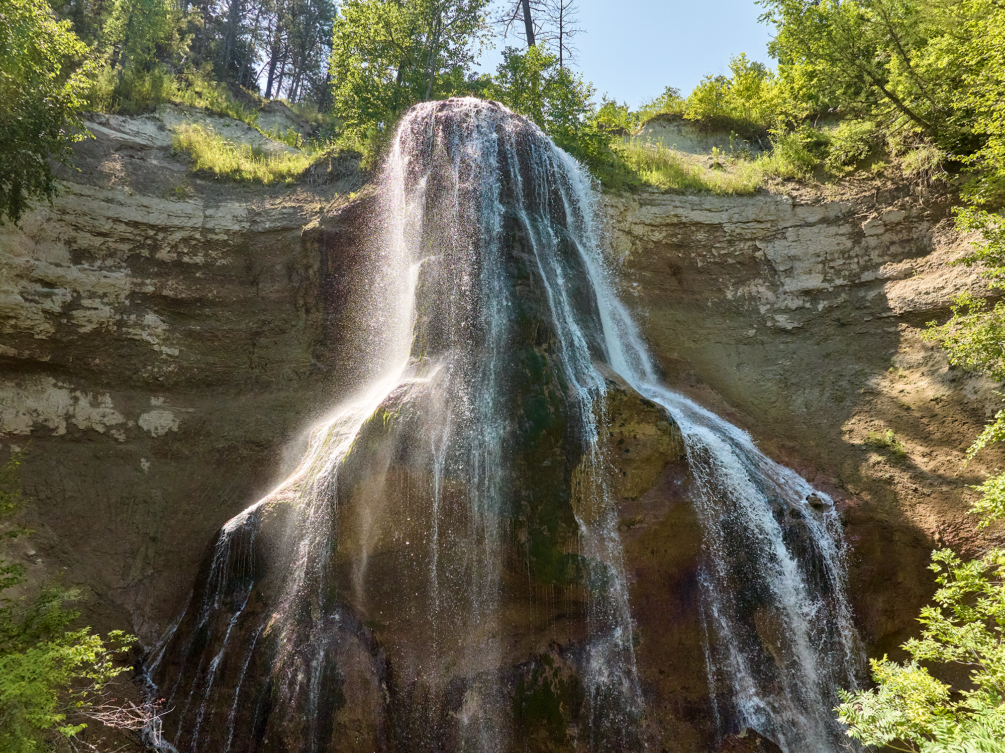 Smith Falls at Smith Falls State Park on a clear day. 