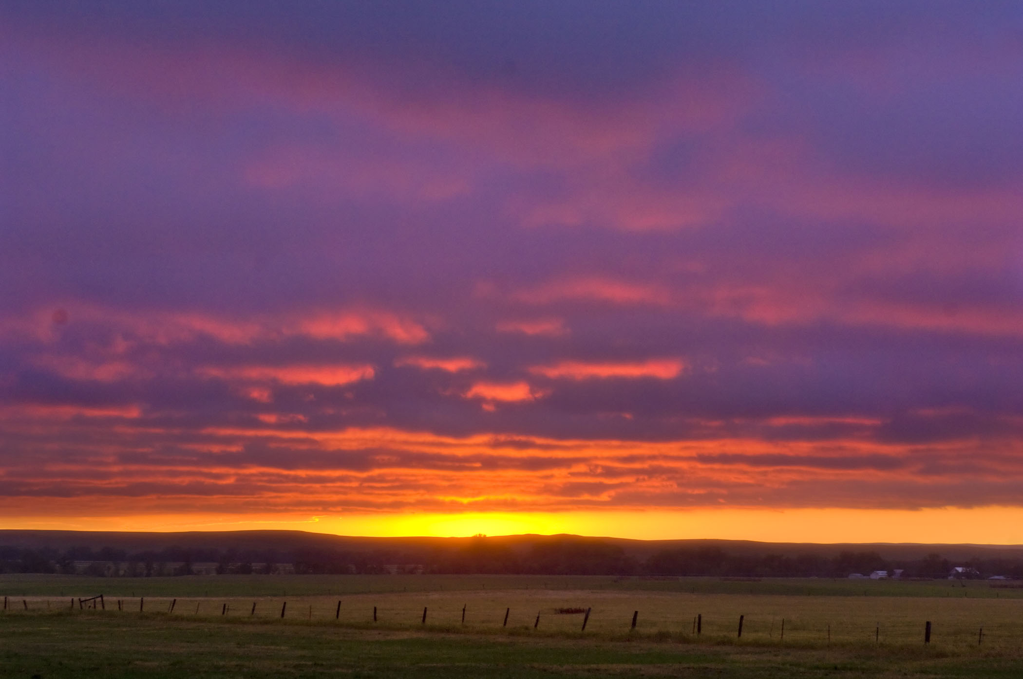 A sunset over Chadron State Park.