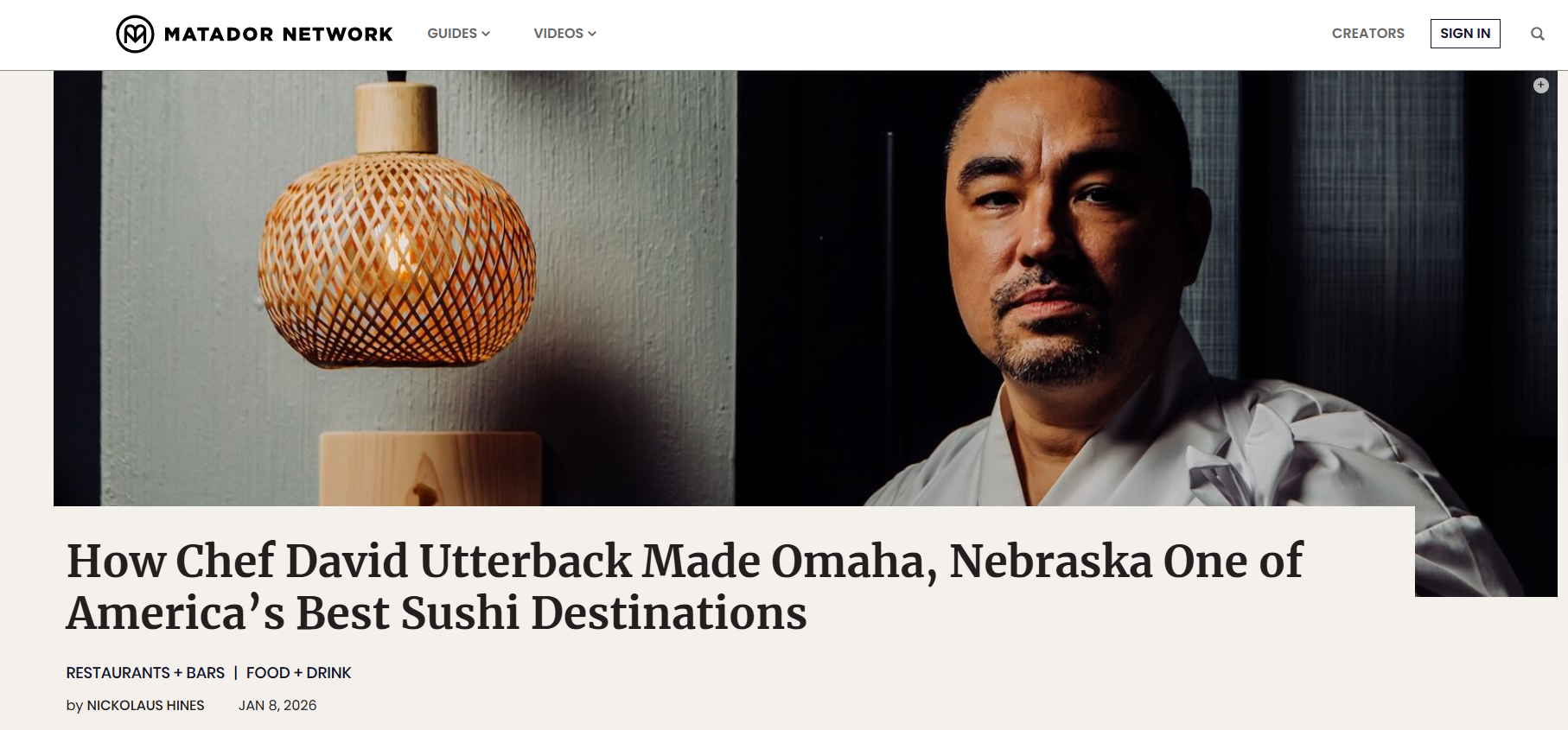 Article about David Utterback