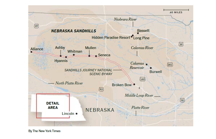map of water ways in Nebraska
