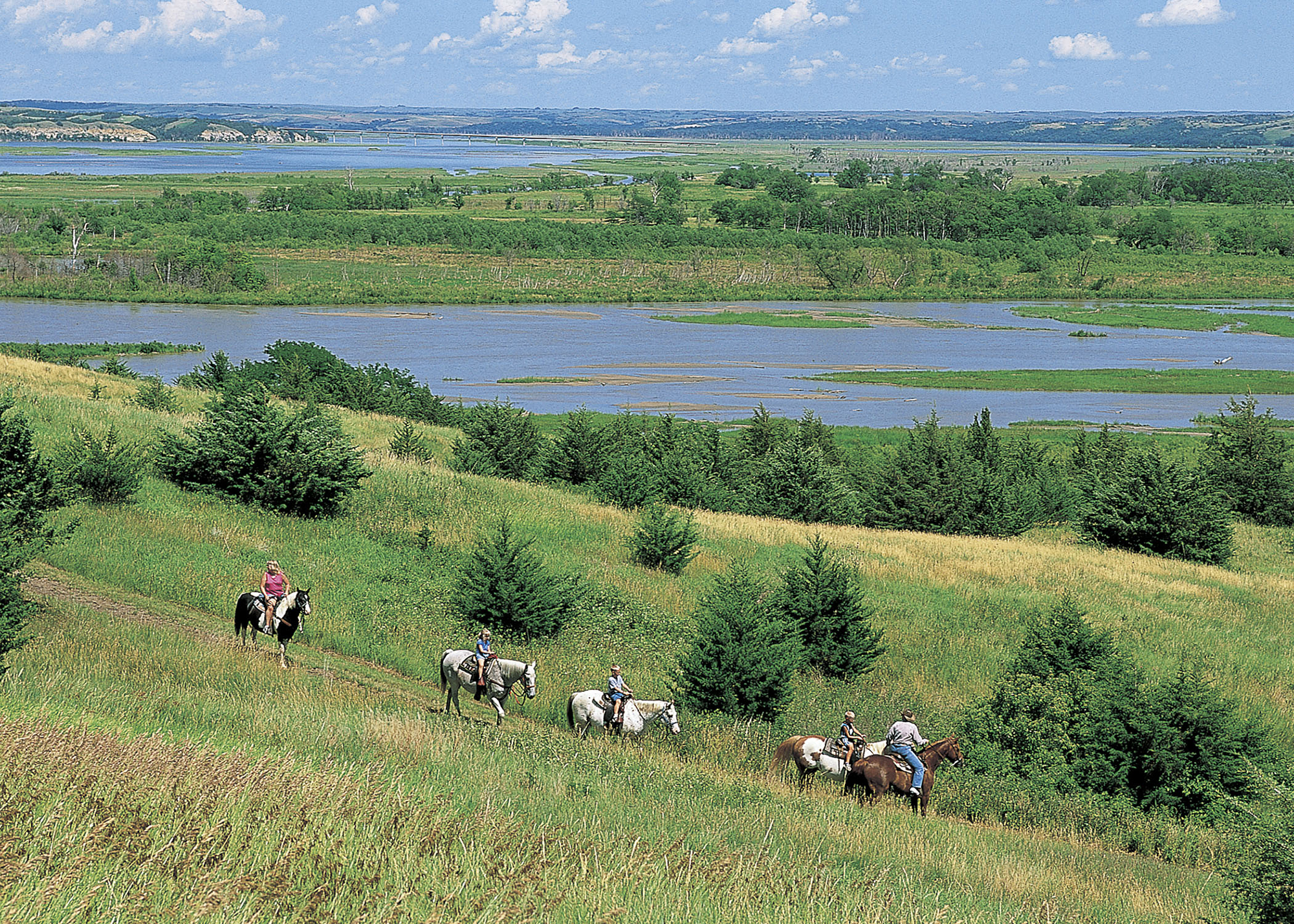 Horseback riders at Niobrara State Park. | Krause, Johansen / Nebraska Tourism