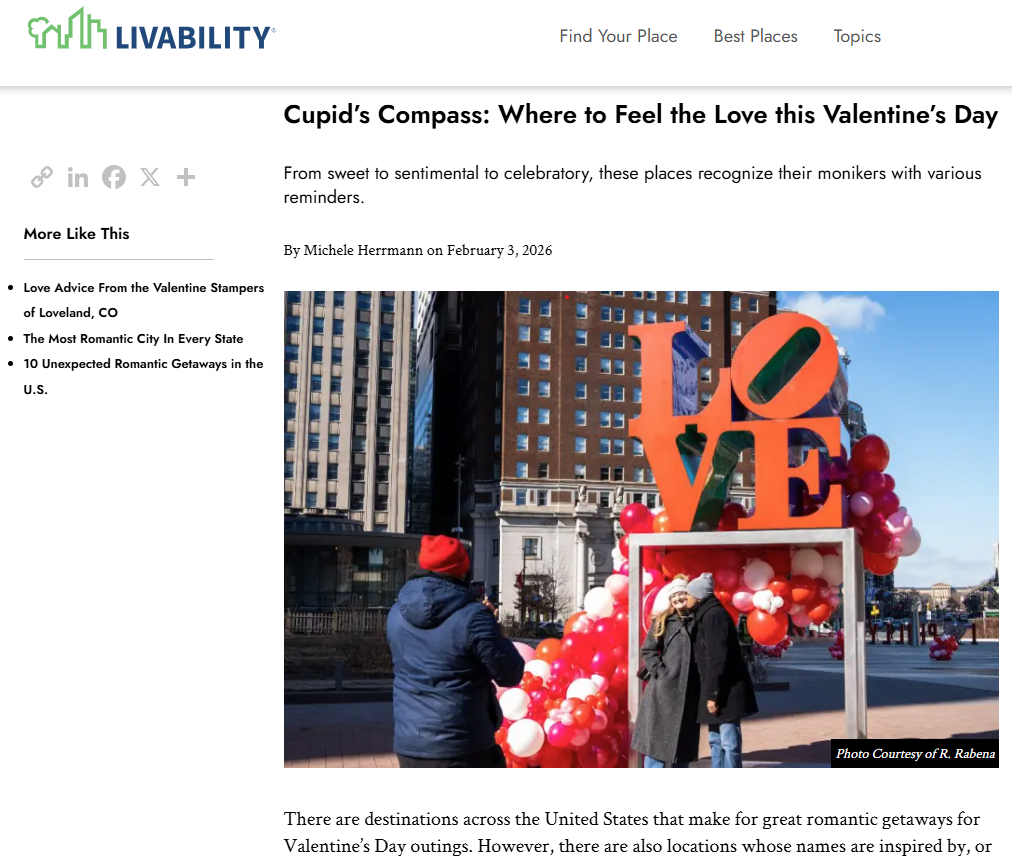  Home > Love Where You Live > Cupid’s Compass: Where to Feel the Love this Valentine’s Day Cupid’s Compass: Where to Feel the Love this Valentine’s Day