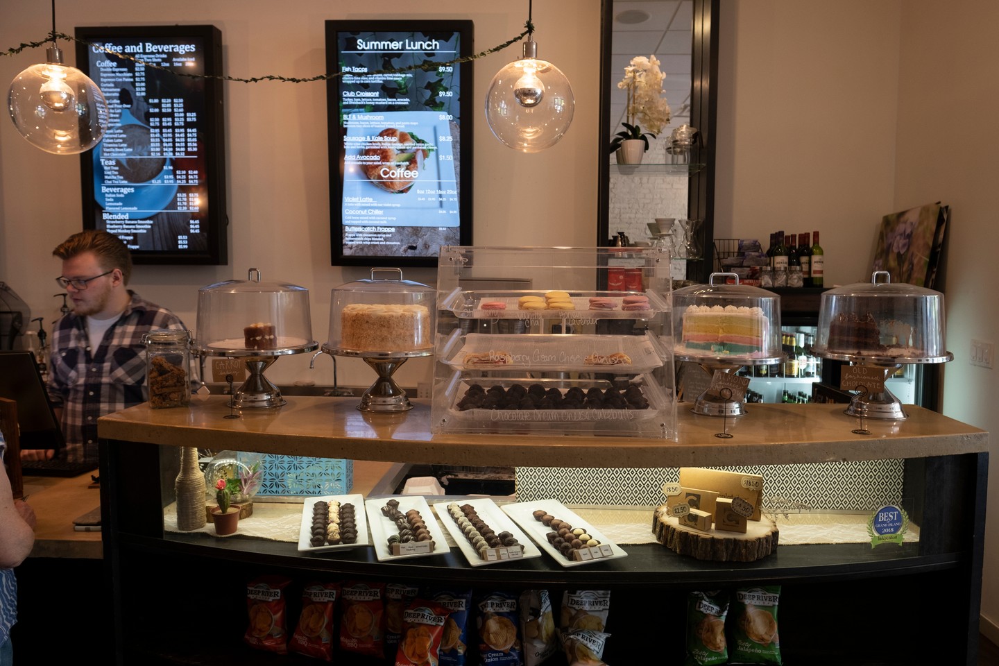 The dessert counter at The Chocolate Bar
