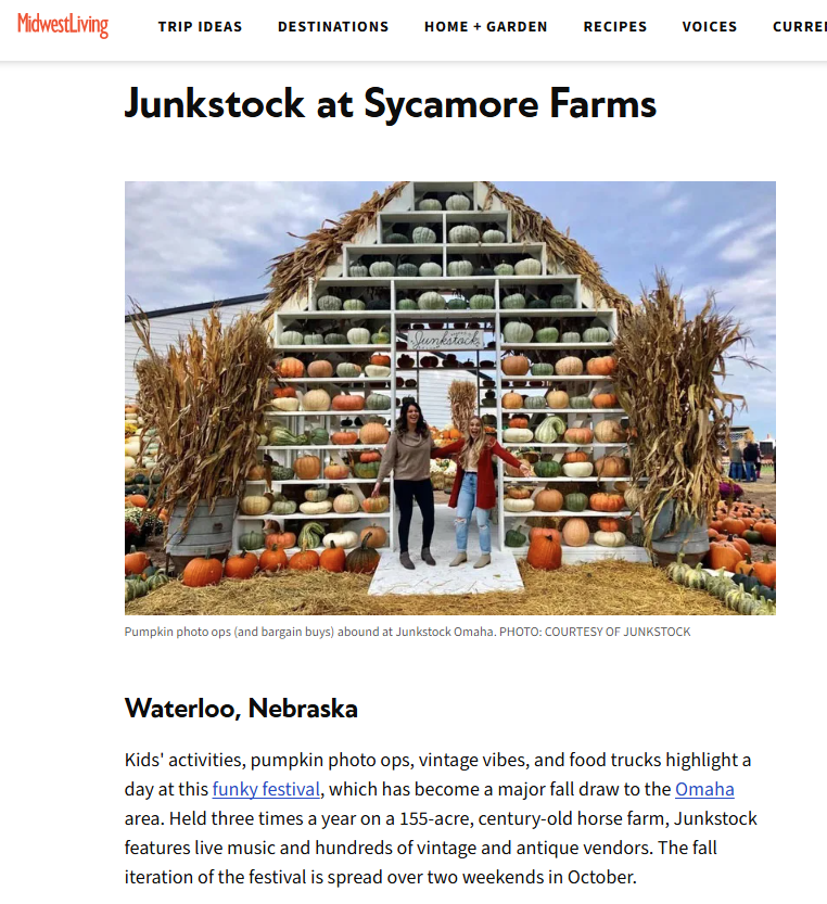 Midwest Living article featuring Junk Stock