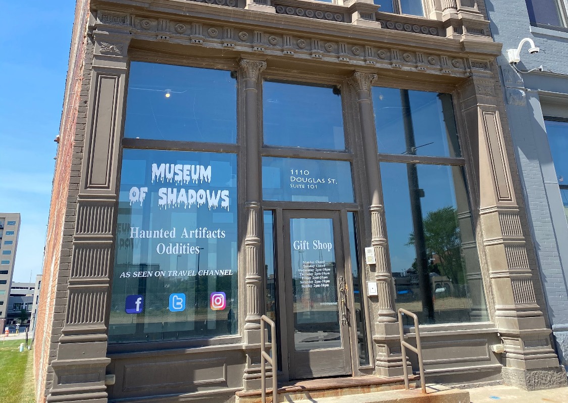 The exterior of the Museum of Shadows in Omaha.