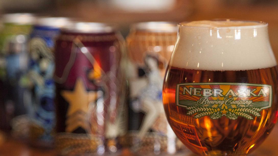 A full glass of beer from Nebraska Brewing Company.
