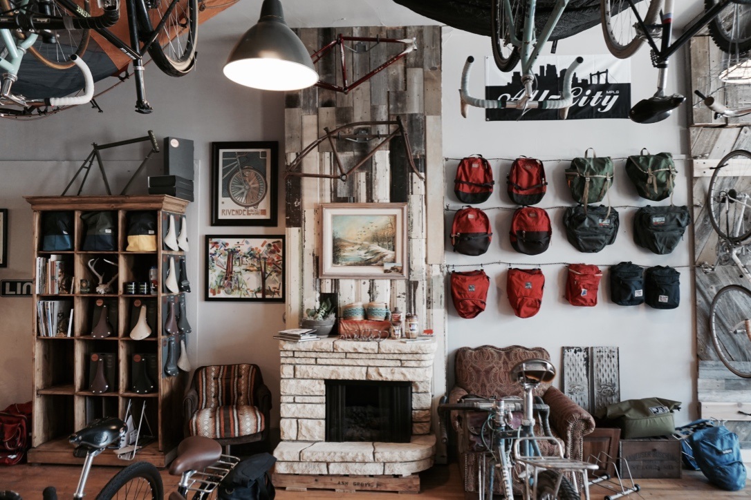 Cycling gear at Ponderosa Cyclery + Tour in Omaha.