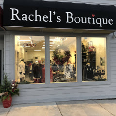 The exterior storefront of Rachel's Boutique.