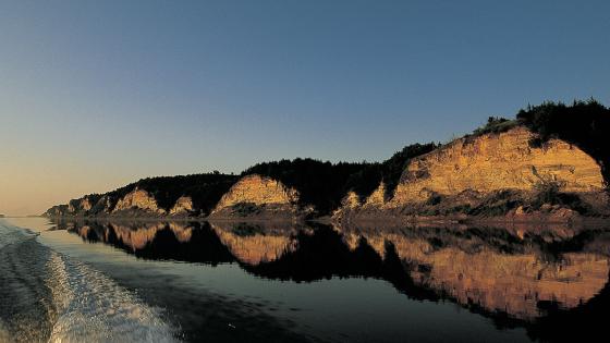 Bluffs along the Missouri National Recreational River near Niobrara