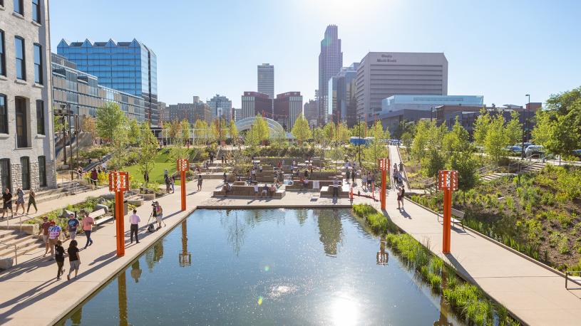 Gene Leahy Mall in downtown Omaha. 