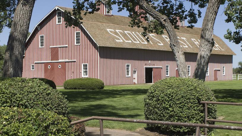 Exterior of the barn at Buffalo Bill Ranch State Historical Park.