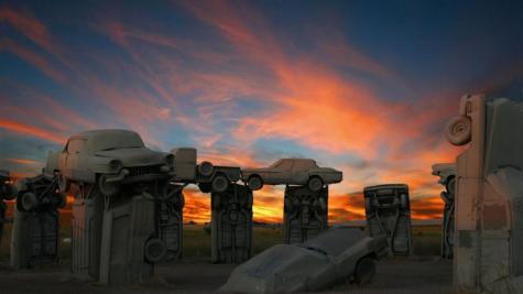 Sunset at Carhenge