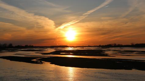 Platte River, sunset