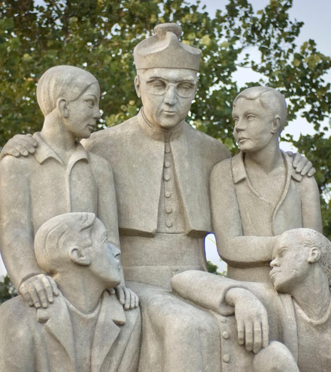 Boys Town Statue of Father Flannigan.